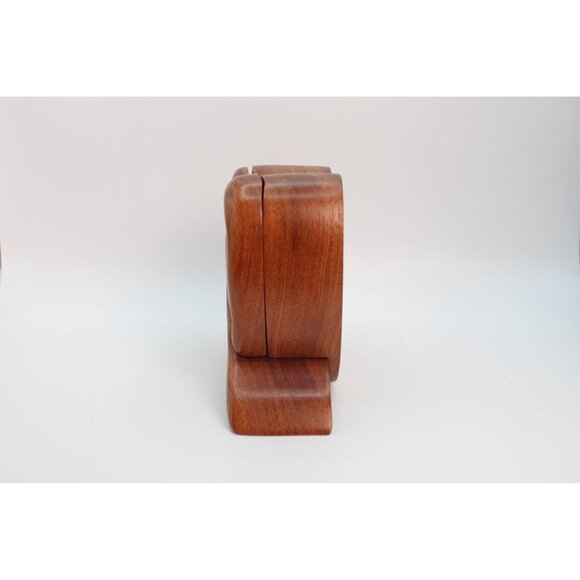 Artisan-Signed Wooden Apple Puzzle BoxHand-Carved • Hidden Compartment - Picture 2 of 14